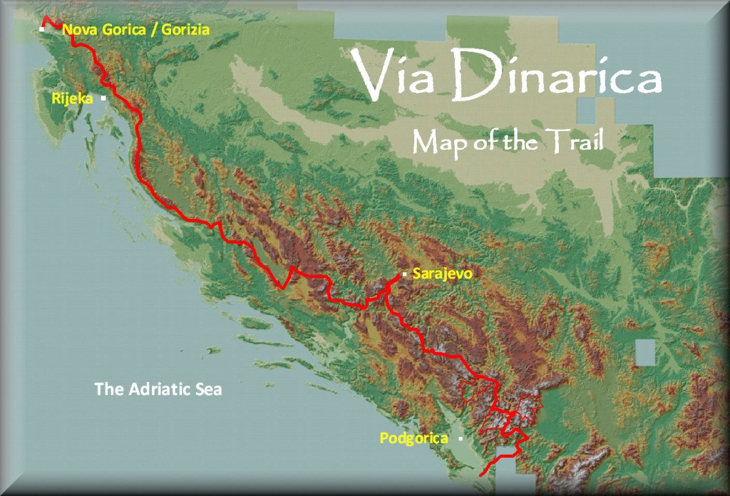 FROM THE BALKAN WILDERNESS WITH LOVE: Walking Via Dinarica! 5 Via Dinarica Map