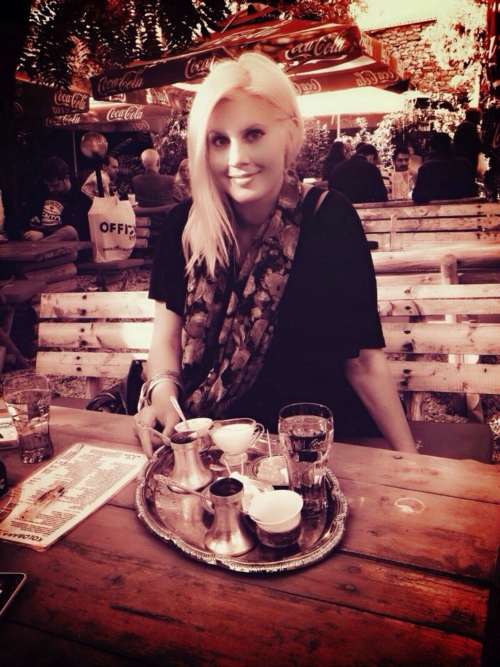 The Blonde Gypsy and Bosnian Coffee in Sarajevo Bosnia and Herzegovina