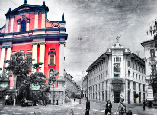 Pink Franciscan Church Ljubljana ©The Blonde Gypsy 1