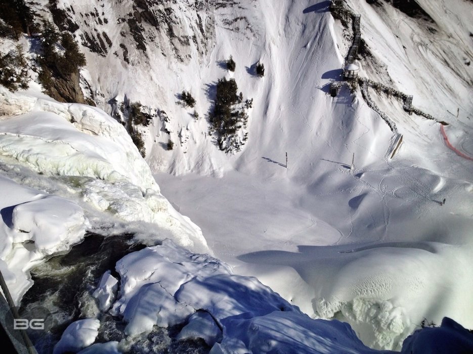 Exploring Quebec, Canada - Most European City in North America? 7 Montmorency Falls Quebec Canada ice climb © The Blonde Gypsy