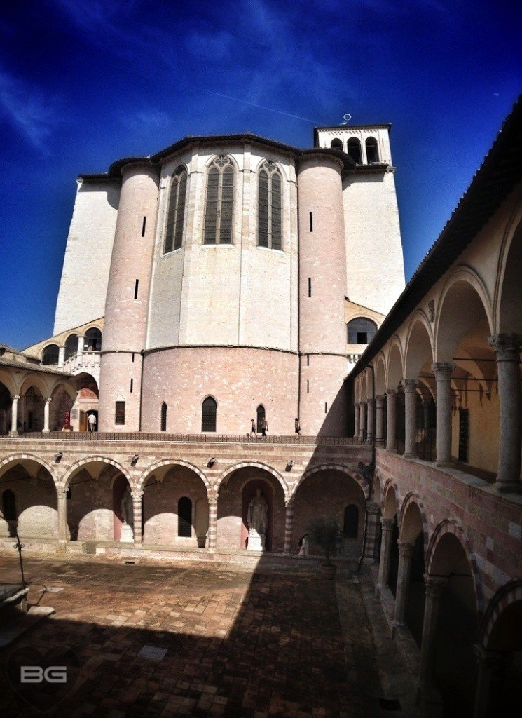 Basilica courtyard St. Francis of Assisi Italy © The Blonde Gypsy