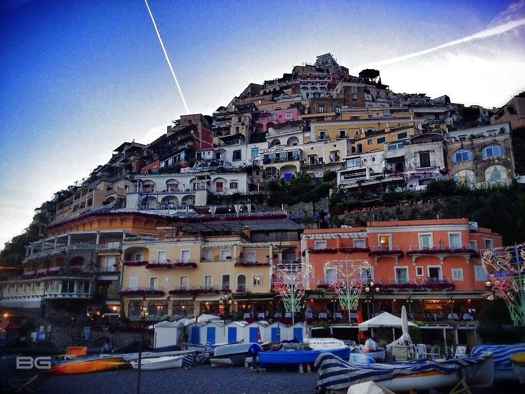 Positano at dusk - Italy Day Trip from Rome © The Blonde Gypsy