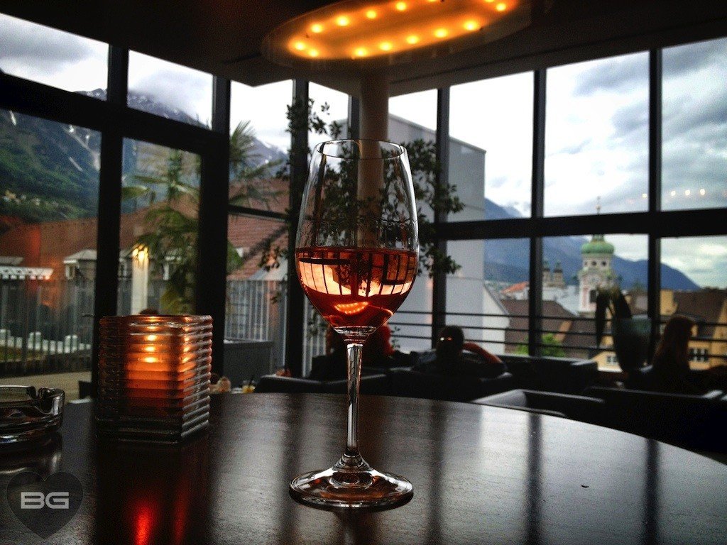 Trainsetting Europe: One Night in Innsbruck 10 More rosé at The Penz, Innsbruck, Austria © The Blonde Gypsy