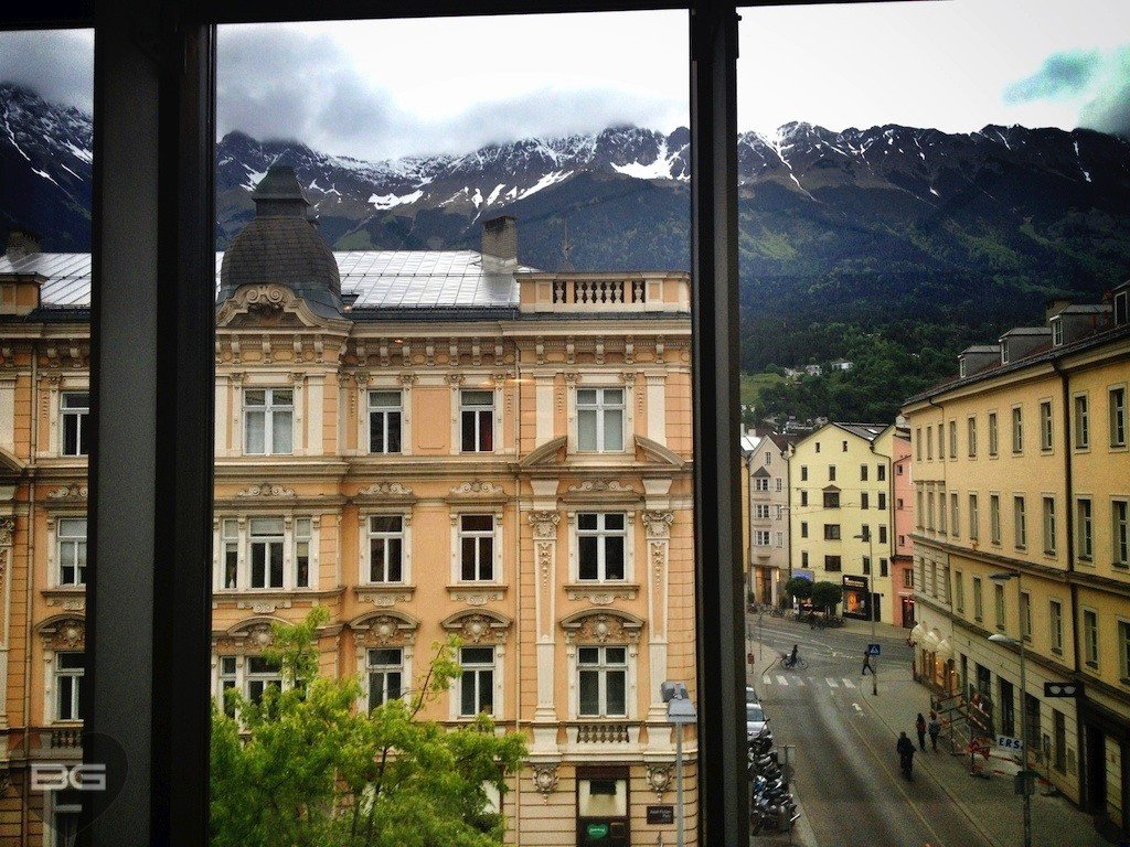Trainsetting Europe: One Night in Innsbruck 8 View from the Elevator at The Penz, Innsbruck, Austria © The Blonde Gypsy