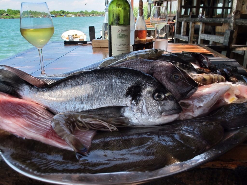 Fish offerings at Restoran Cickova Carda in Ada Bojana © The Blonde Gypsy