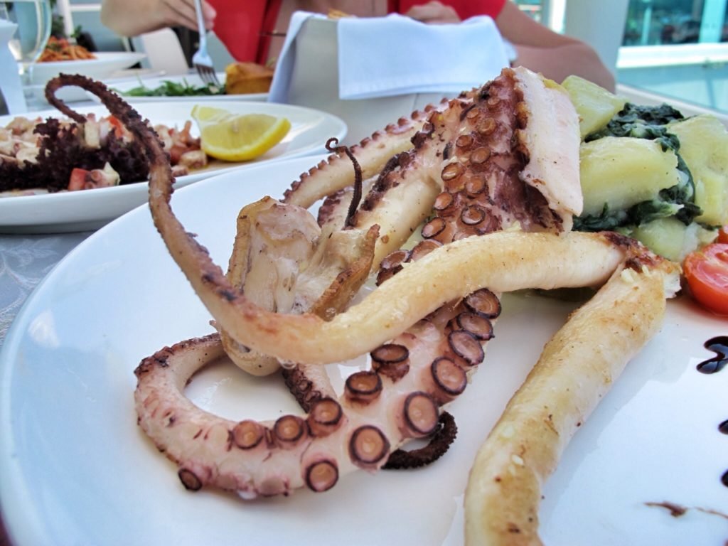 Fresh octopus at TreCanne in Budva, Montenegro © The Blonde Gypsy