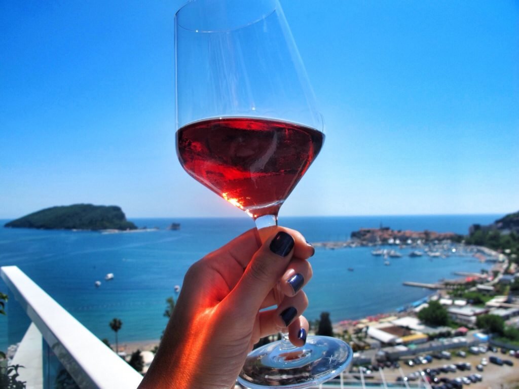 Glass of rose at TreCanne in Budva, Montenegro © The Blonde Gypsy