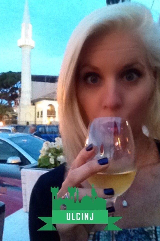 Sipping Chardonnay with a sea breeze in Ulcinj, Montenegro © The Blonde Gypsy
