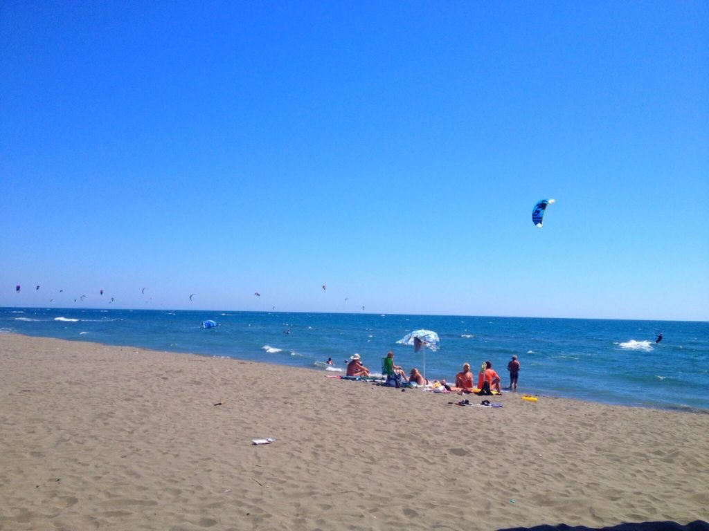 Velika Plaza kitesurfing Ulcinj, Montenegro © The Blonde Gypsy