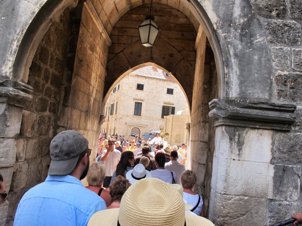Crowded entrance at Pile Gate in Dubrovnik, Croatia © The Blonde Gypsy