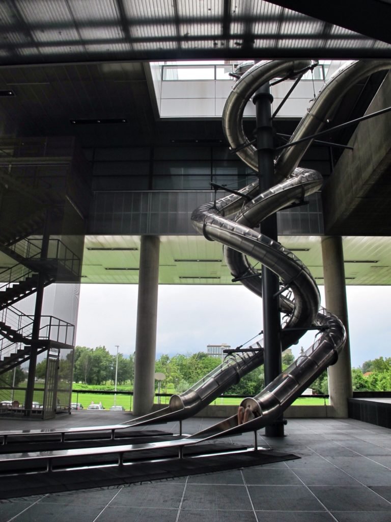 48 Hours in Croatia’s Capital of Cool with Westin Zagreb 38 Slide at the Museum of Contemporary Art in Zagreb, Croatia © The Blonde Gypsy