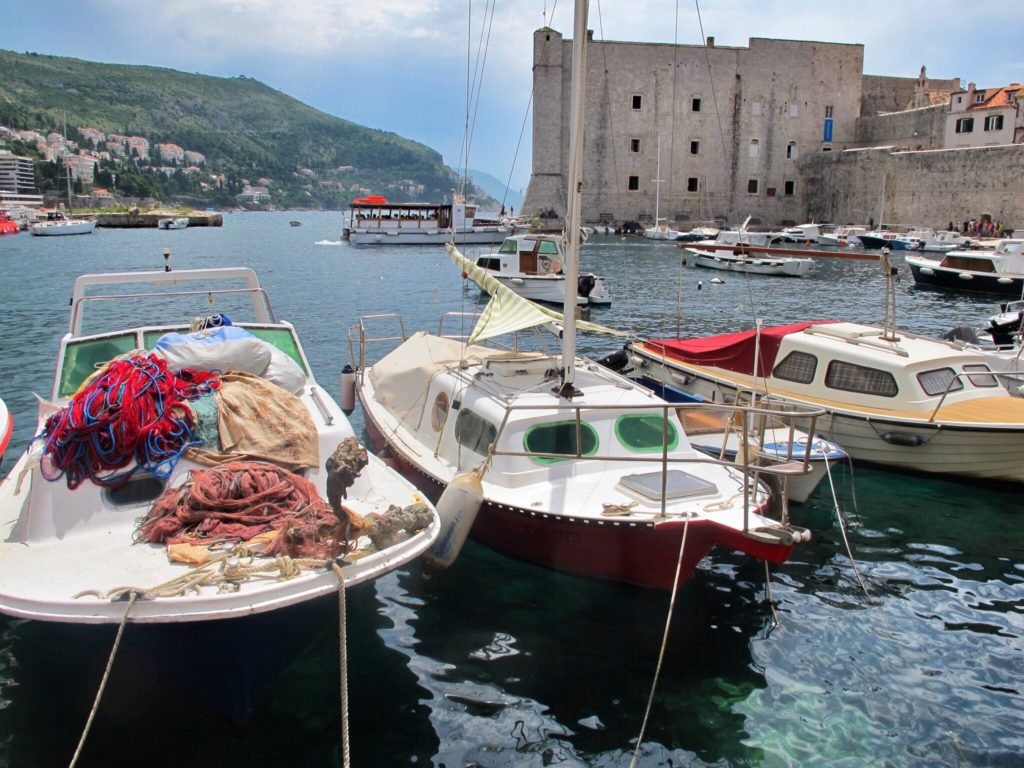 In marina of Dubrovnik, Croatia © The Blonde Gypsy