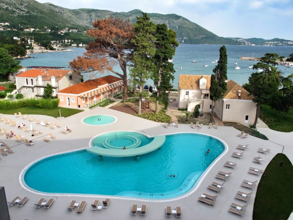 View of pool at Sheraton Dubrovnik Riviera Croatia © The Blonde Gypsy