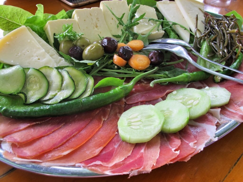 Fresh proisutto and cheese at Dubelj family Dubrovnik, Croatia © The Blonde Gypsy