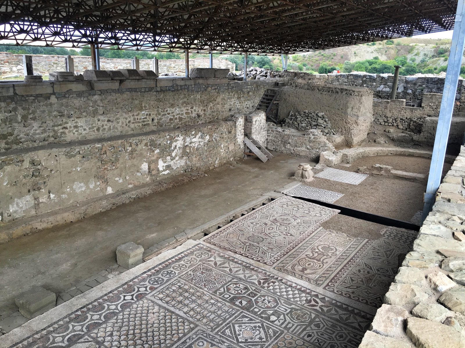 On the Wine Trail in Central Macedonia: Popova Kula, Demir Kapija & Stobi 24 Ancient basilica and mosaics in Stobi, Macedonia © The Blonde Gypsy