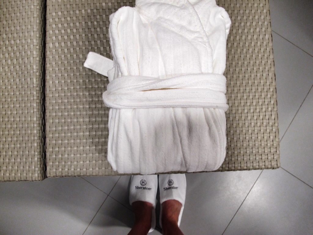 Robe and slippers at Shine Spa at Sheraton Dubrovnik Riviera, Croatia © The Blonde Gypsy