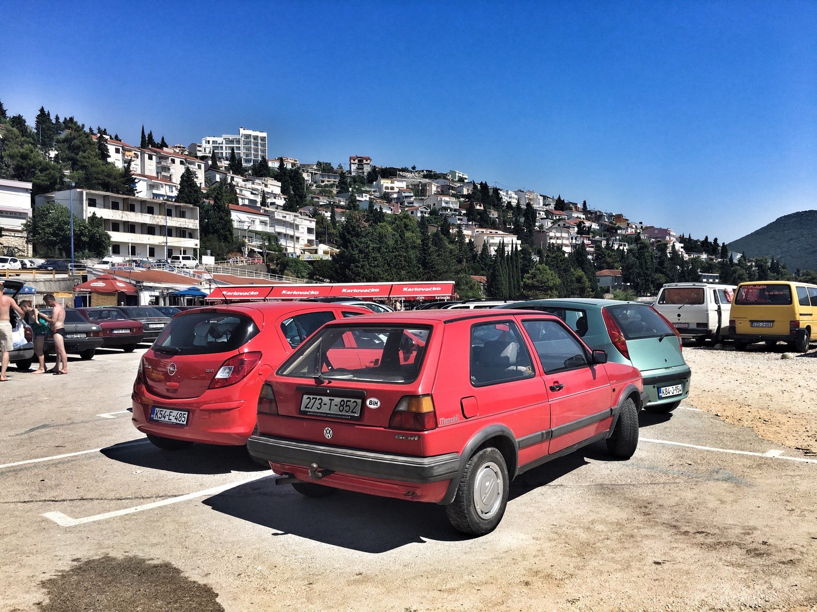 Via Dinarica: Exploring Ravno, Neum, and the Beaches of Bosnia & Herzegovina 5 Beach parking in in Neum, Bosnia & Herzegovina © The Blonde Gypsy.jpg