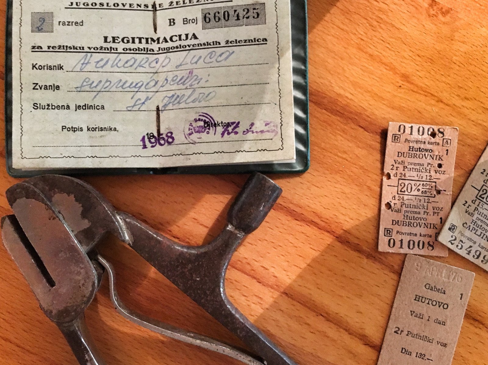 Via Dinarica: Exploring Ravno, Neum, and the Beaches of Bosnia & Herzegovina 24 Old train tickets at at Zavičajna Kuća in Hutovo, Bosnia & Herzegovina © The Blonde Gypsy