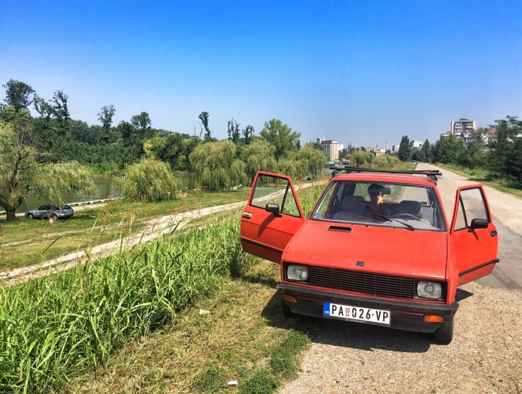 Cruising in a Yugo near Tamiš Quay