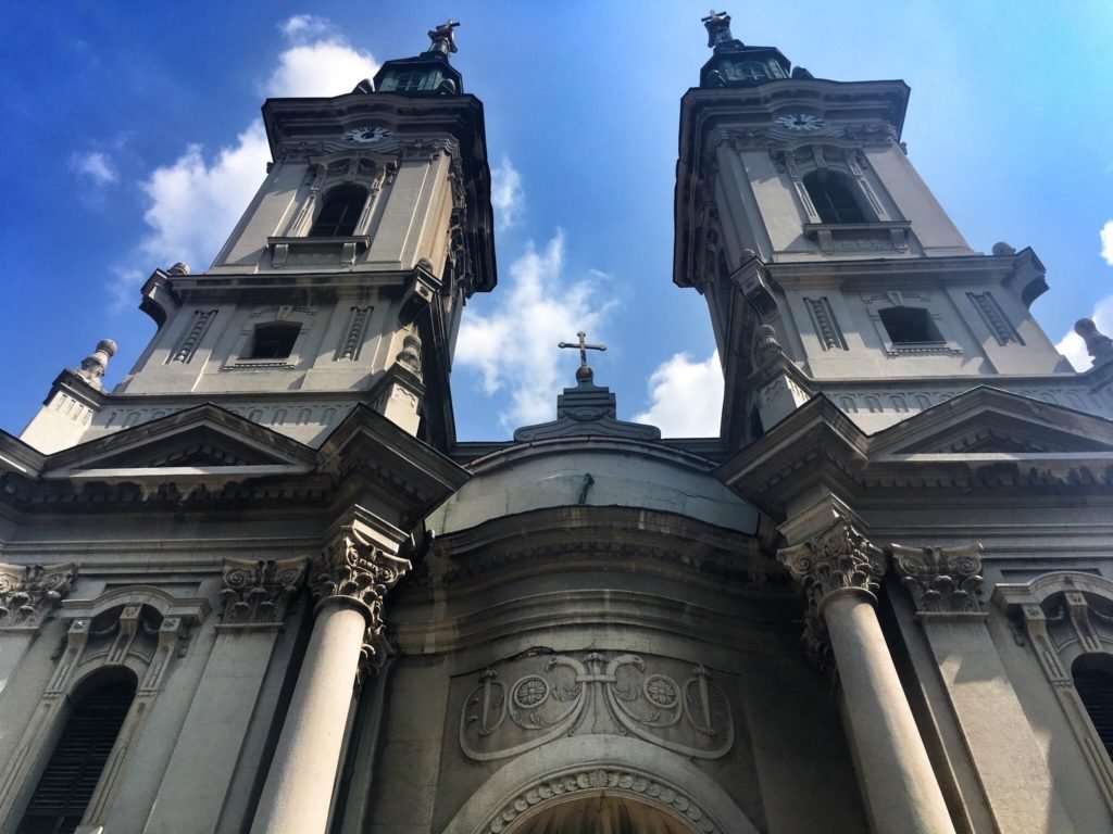 Double towers of the Church of Dormition of the Virgin Mary