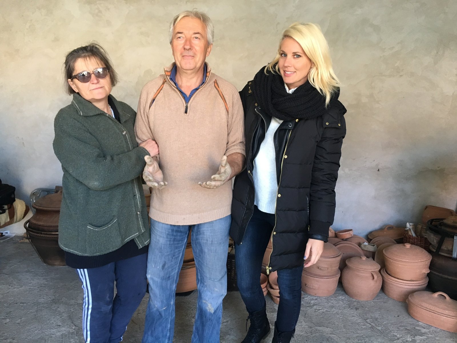 Hanging with pottery master Velmir Veljo Šunjevarić and his wife in Zlakusa