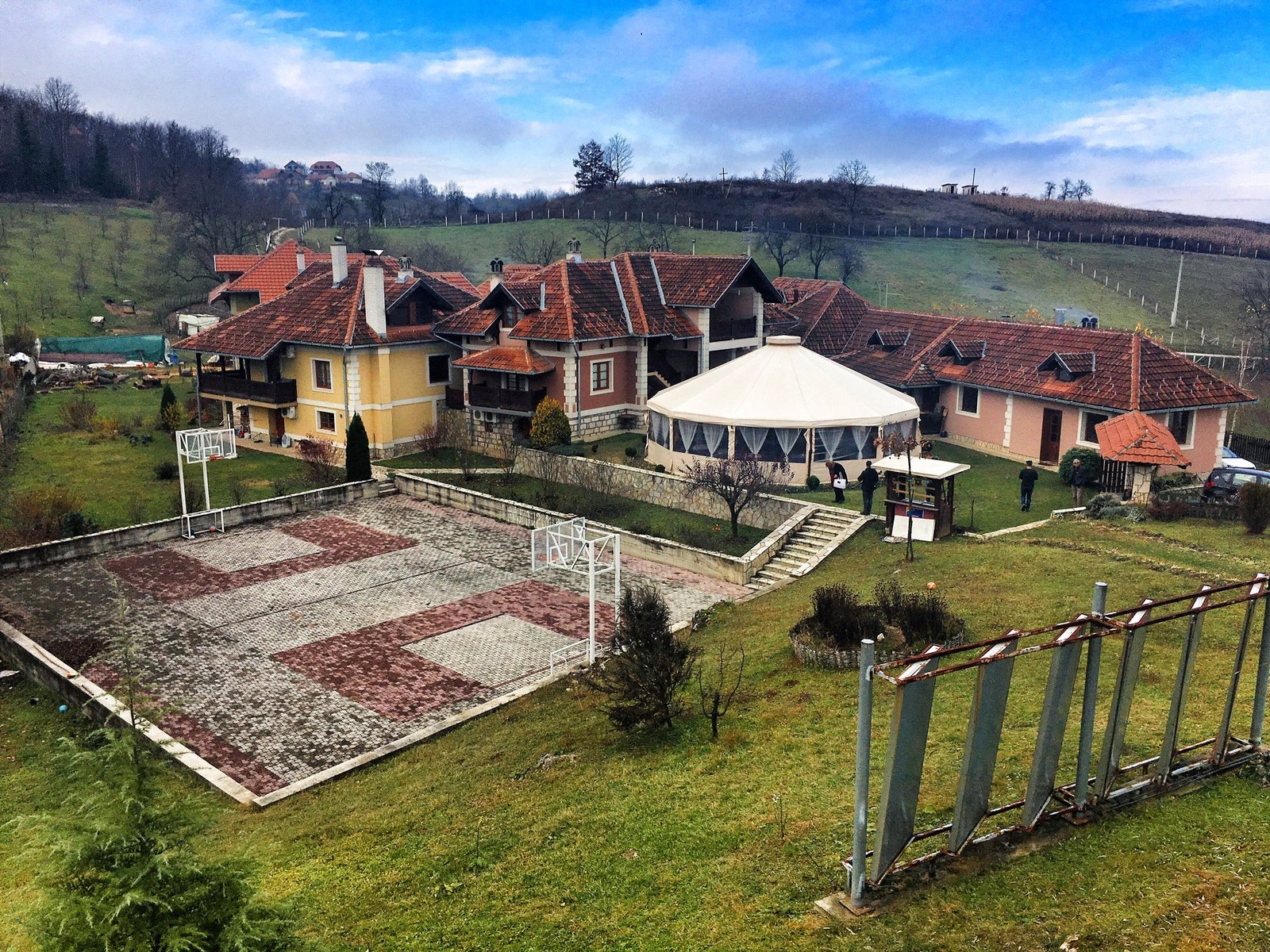 View above Vajati eco village in Dragačevo