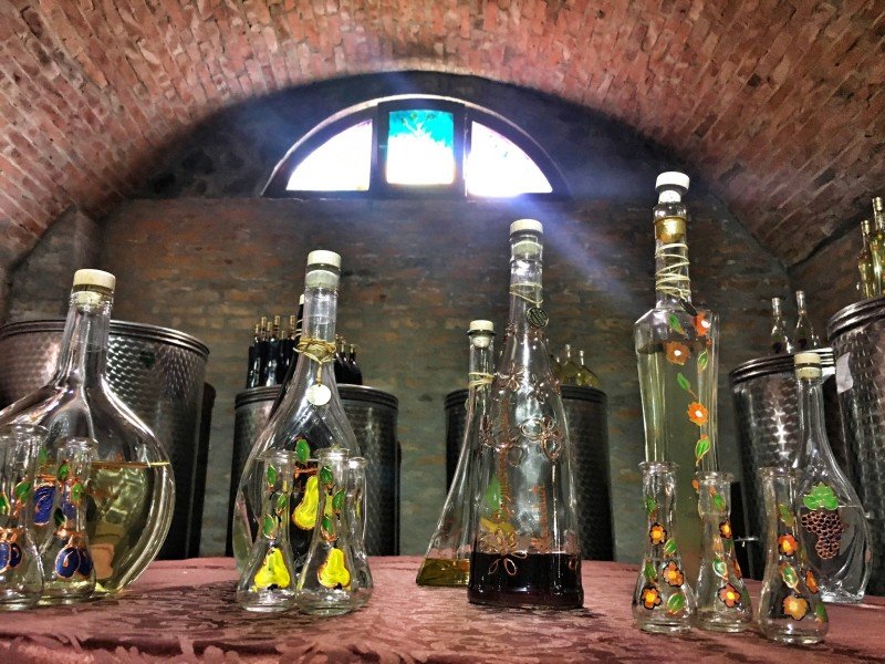 Rakija selection at Miljević family winery in Fruska Gora Serbia © The Blonde Gypsy