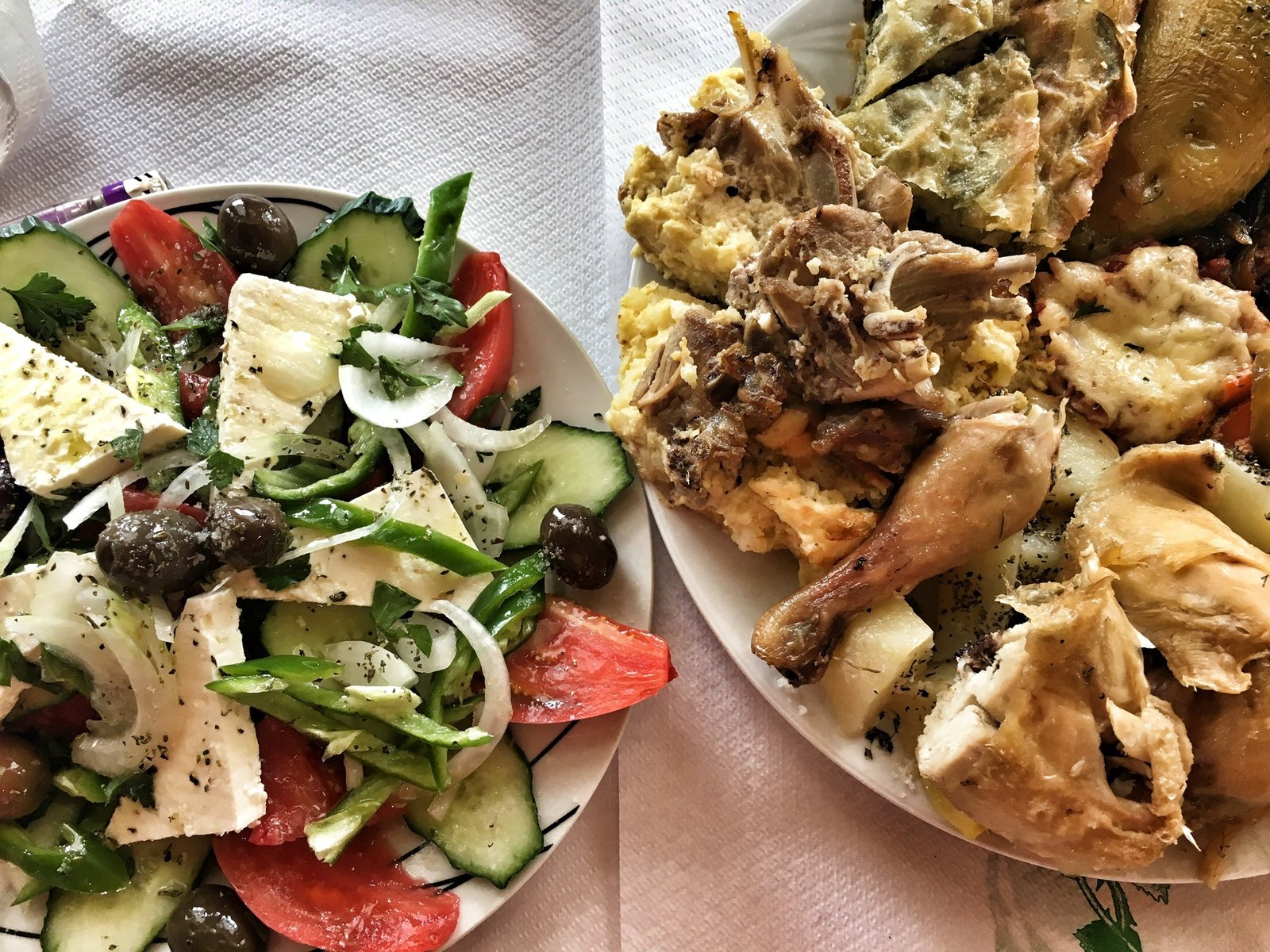 Pictured here are some samplings of just about any Albanian specialty you can think of all served on one plate and not pictured were several helpings of “special water” Goço’s raki on the side