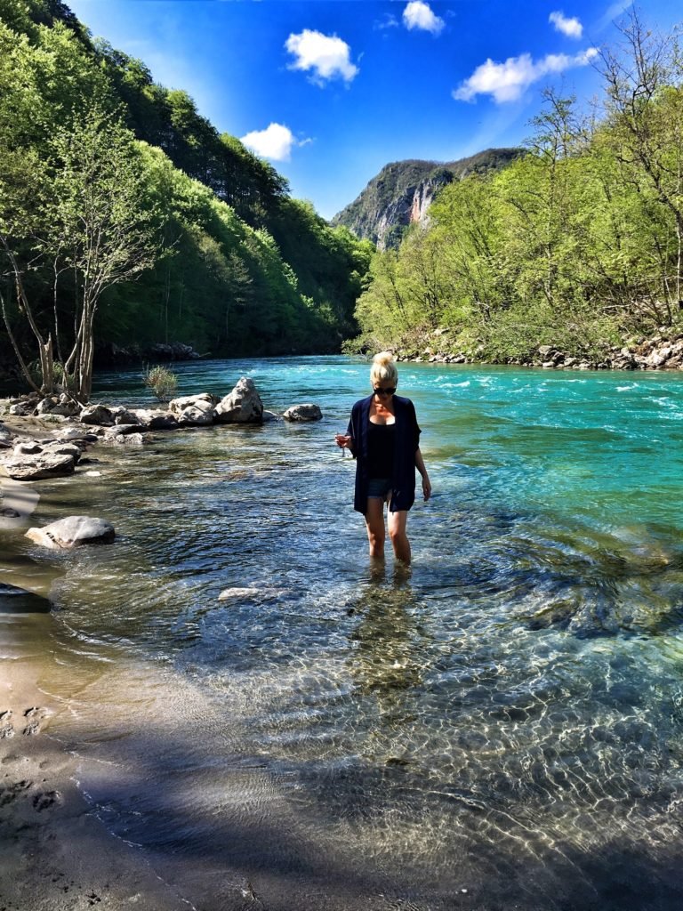 A Tara Canyon Experience Like No Other at Grab Ethno Village, Montenegro 20 Enjoying the beach of Camp Grab in Montenegro © The Blonde Gypsy