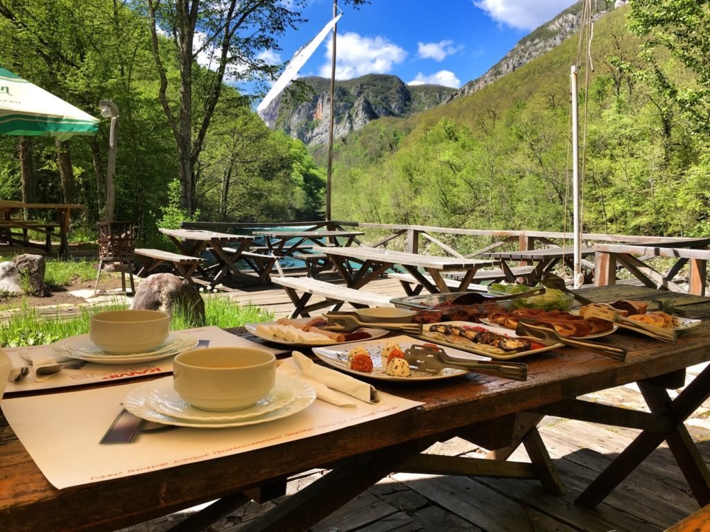 A Tara Canyon Experience Like No Other at Grab Ethno Village, Montenegro 17 Lunch time at Camp Grab in Montenegro © The Blonde Gypsy