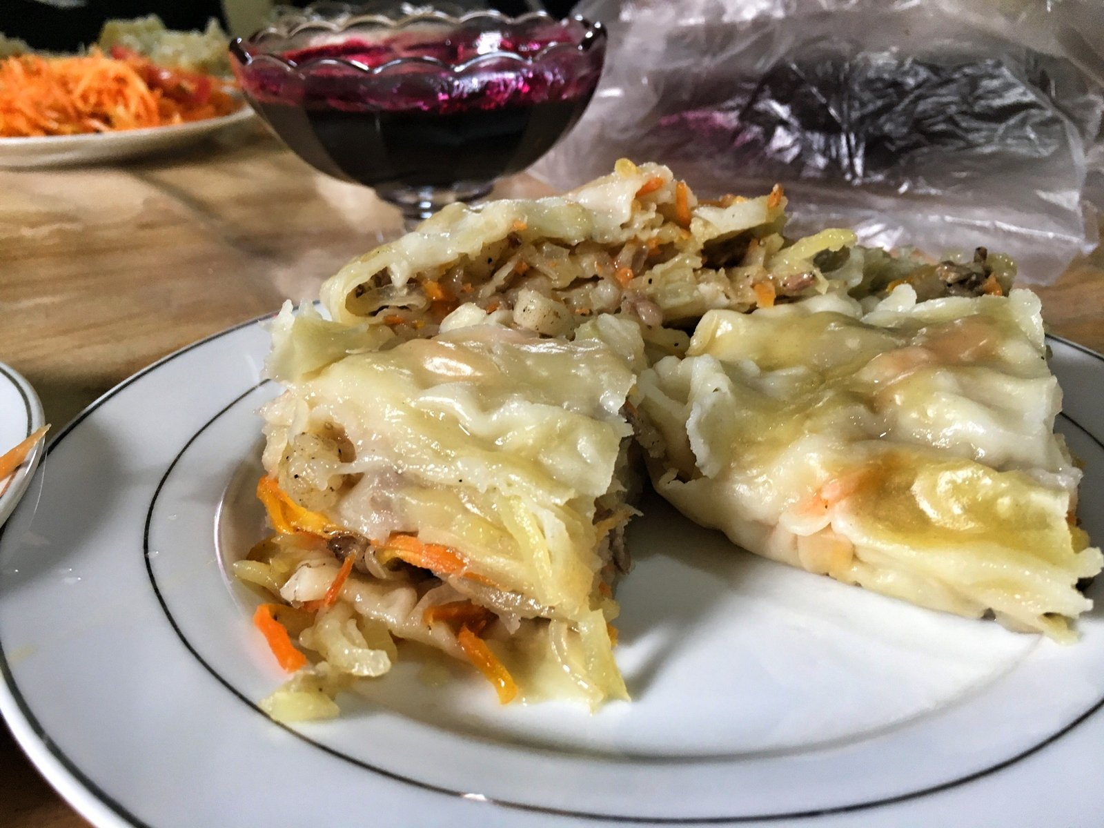 Delicious Kyrgyz specialty at Alakol Guesthouse in Jyrgalan Kyrgyzstan © The Blonde Gypsy