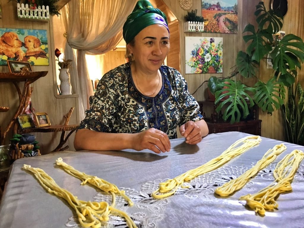 Laghman noodle experience in Karakol Kyrgyzstan © larissa olenicoff