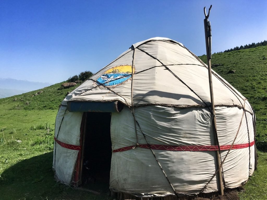 Yurt in a jailoo in Kerege Tash Issyk Kul Kyrgyzstan © larissa olenicoff