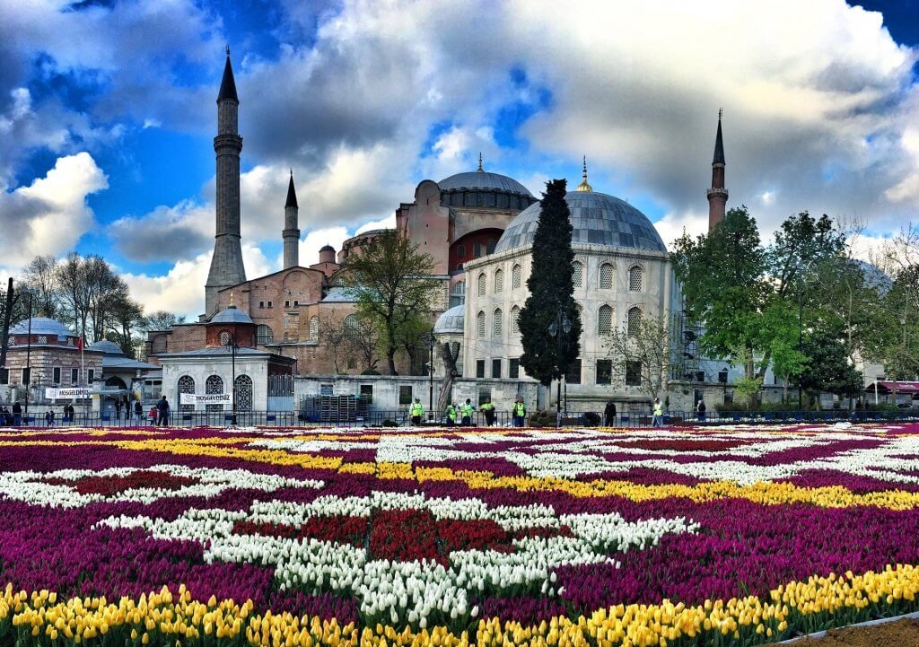 Tulip season and Hagia Sofia in Istanbul Turkey © The Blonde Gypsy