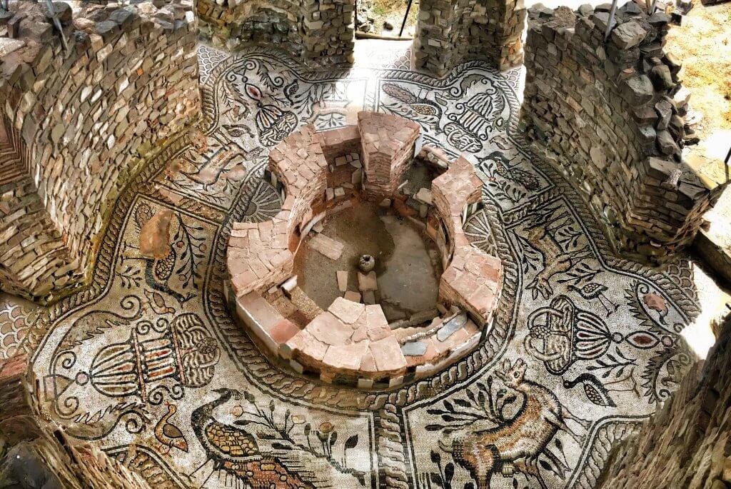 Most famous mosaic at the ancient city of Stobi 