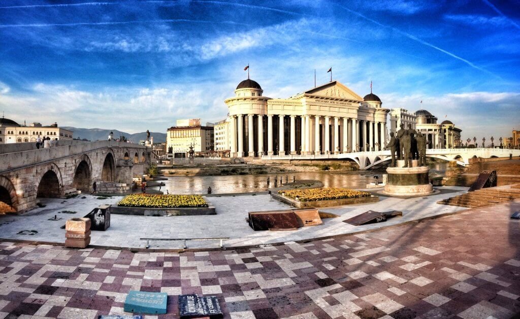 15 Places to Visit in North Macedonia That Are Not Skopje or Ohrid 2 View of Stone Bridge & Vardar in Skopje, North Macedonia